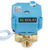 U.S. Solid 3/8" 3 Way Brass Motorized Ball Valve, 9-24V AC/DC, L Type, Standard Port, with Manual Function, IP67 