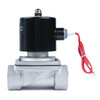 1-1/4" Solenoid Valve - Stainless Steel 12V DC Normally Open Electric Solenoid Valve, Viton Seal