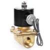 U.S. Solid Electric Solenoid Valve- 3/4" 24V DC Solenoid Valve Brass Body Normally Closed, VITON SEAL