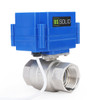 U.S. Solid Motorized Ball Valve- 1” Stainless Steel Electrical Ball Valve with Full Port, 9-24 V AC/DC, 2 Wire Auto Return