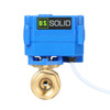 U.S. Solid Motorized Ball Valve- 1/2” Brass Electrical Ball Valve with Full Port, 9-24 V AC/DC, 3 Wire Setup