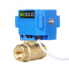 U.S. Solid Motorized Ball Valve- 1/2” Brass Electrical Ball Valve with Full Port, 9-24 V AC/DC, 3 Wire Setup