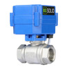 U.S. Solid Motorized Ball Valve- 1/2” Stainless Steel Electrical Ball Valve with Full Port, 9-24 V DC, 5 Wire Setup