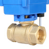 U.S. Solid Motorized Ball Valve- 1/2” Brass Electrical Ball Valve with Full Port, 9-24 V DC, 5 Wire Setup