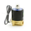 U.S. Solid Electric Solenoid Valve- 1/4" 24V DC Solenoid Valve Brass Body Normally Closed, VITON SEAL