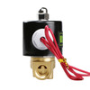 U.S. Solid Electric Solenoid Valve- 3/8" 24V AC Solenoid Valve Brass Body Normally Closed, VITON SEAL