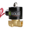 U.S. Solid Electric Solenoid Valve- 3/8" 110V AC Solenoid Valve Brass Body Normally Closed, VITON SEAL