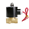 U.S. Solid Electric Solenoid Valve- 3/8" 110V AC Solenoid Valve Brass Body Normally Closed, VITON SEAL