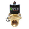 U.S. Solid Electric Solenoid Valve - 1" 24V DC Solenoid Valve Brass Body Normally Closed, VITON SEAL