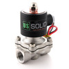 U.S. Solid Electric Solenoid Valve- 1/2" 24V AC Solenoid Valve Stainless Steel Body Normally Closed, VITON SEAL