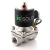 U.S. Solid Electric Solenoid Valve- 1/2" 24V DC Solenoid Valve Stainless Steel Body Normally Closed, VITON SEAL