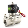 U.S. Solid Electric Solenoid Valve- 1" 12V DC Solenoid Valve Stainless Steel Body Normally Closed, VITON SEAL