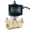 U.S. Solid 1/2" Brass Electric Solenoid Valve Underwater Valve 110V AC Normally Closed VITON Air Water Oil Fuel IP67 