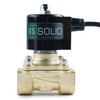 U.S. Solid 3/4" Brass Electric Solenoid Valve Underwater Valve 110V AC Normally Closed VITON Air Water Oil Fuel IP67