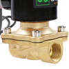U.S. Solid 1/2" Brass Electric Solenoid Valve 24V DC Normally Closed VITON Air Water Oil Fuel