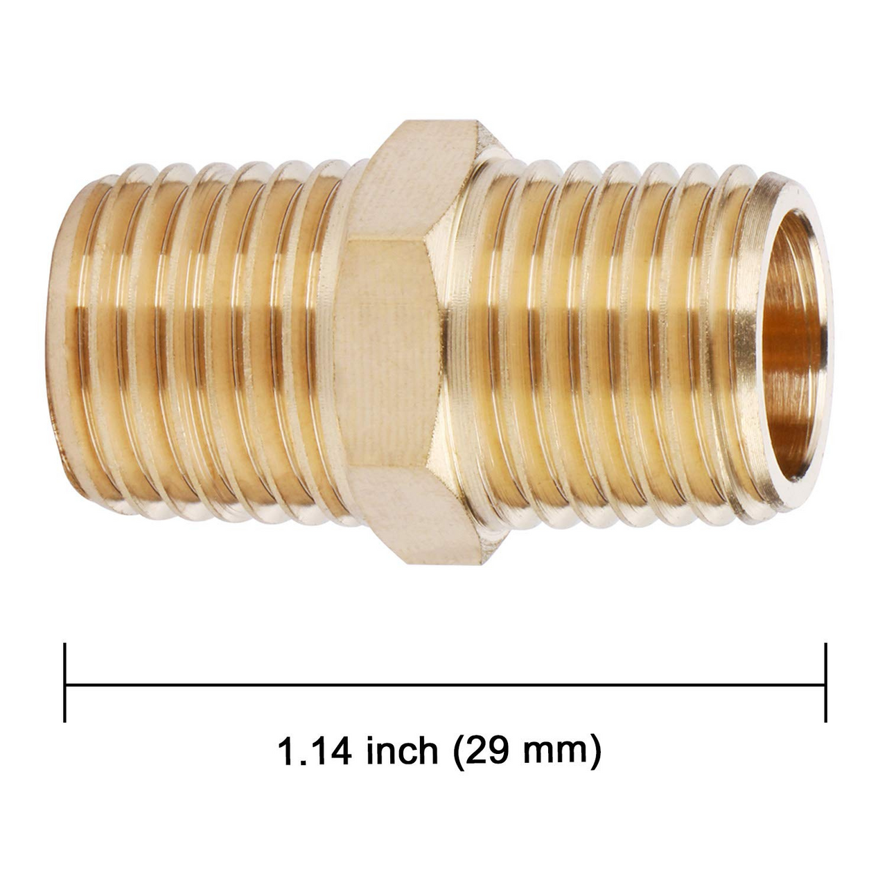 GetPlumb  1/4 BRASS SPACER NIPPLE