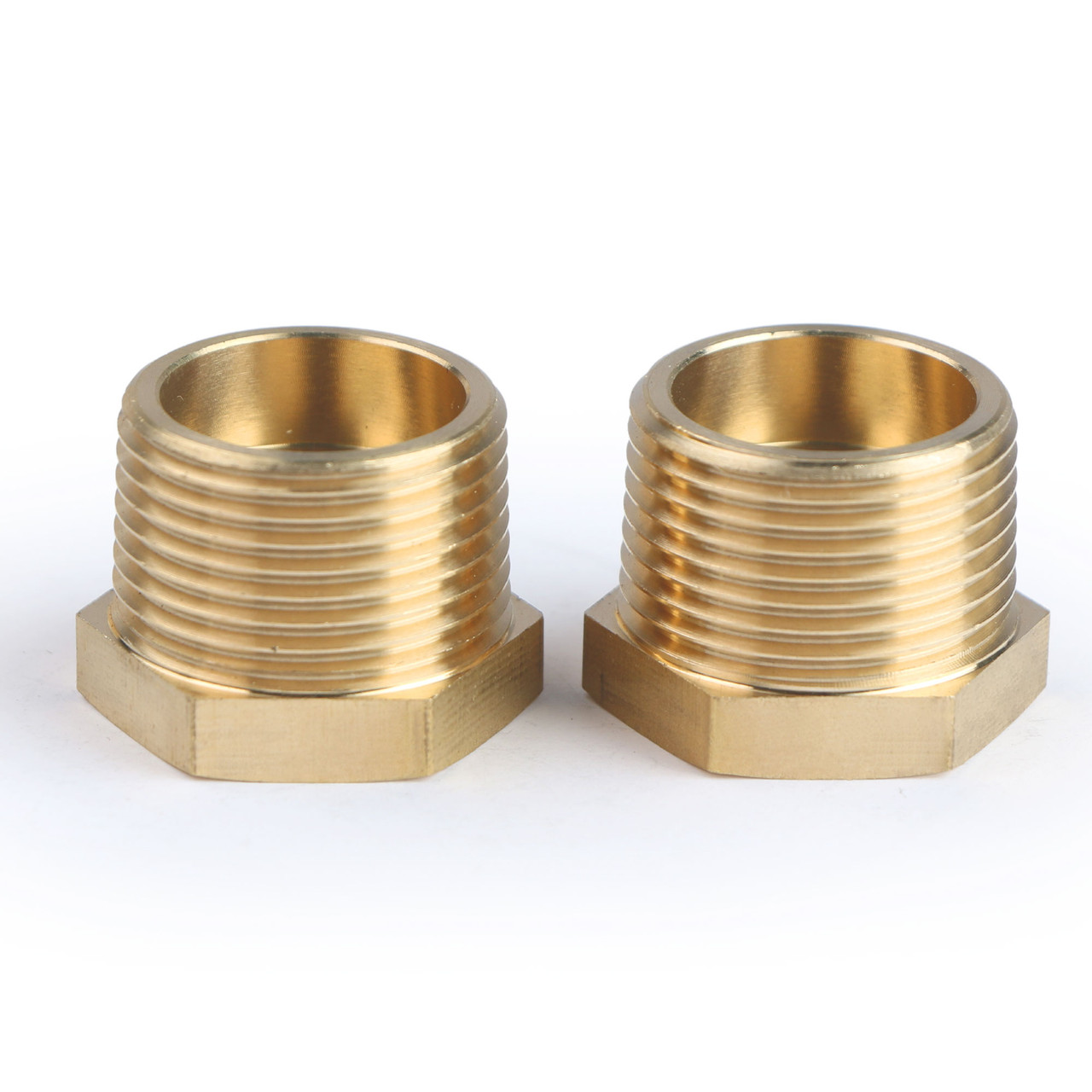 4pcs 1/2 Female to 1/2 Male Pipe Nipple Extension Connector Fitting,Brass  Pipe Fitting Reducer Adapter,Hex Bushing Adapter, Solid Brass Length