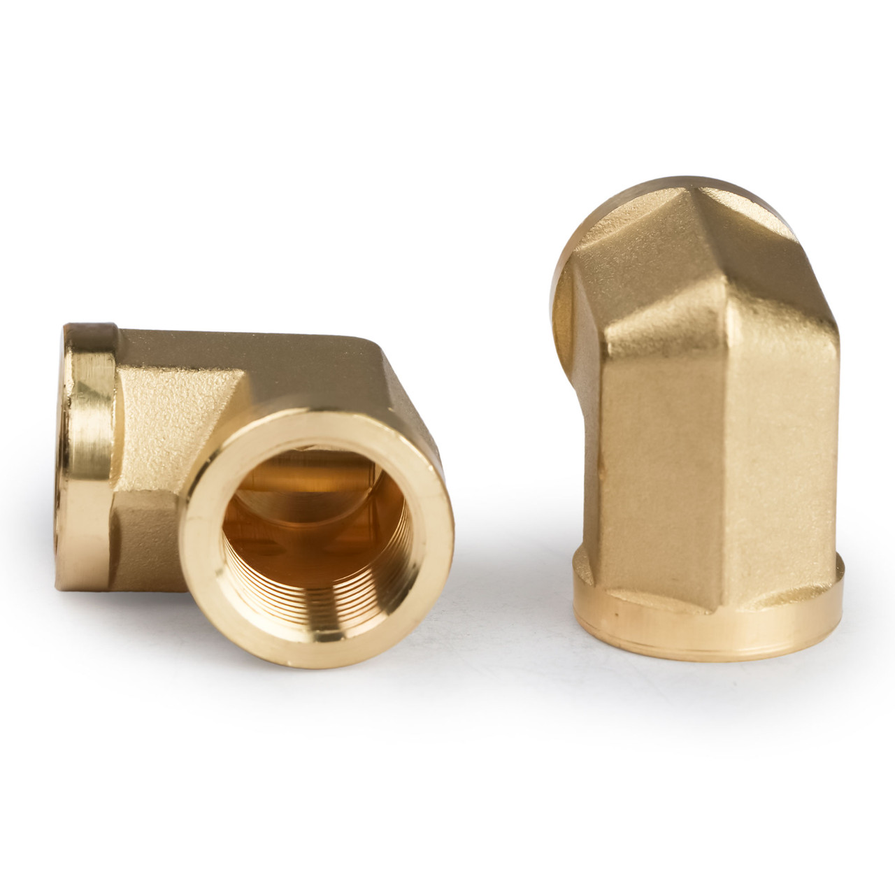 U.S. Solid 2pcs 90 Degree Barstock Street Elbow Brass Pipe Fitting