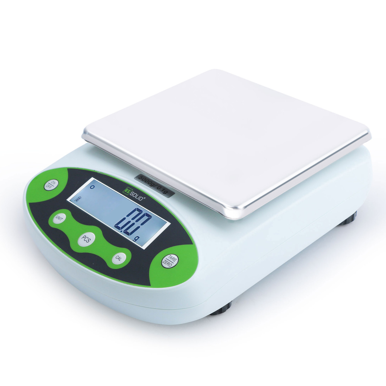 U.S. Solid Electronic Precision Balance Digital Lab Scale 15 kg x 0.1 g,  AC/DC Power Ways