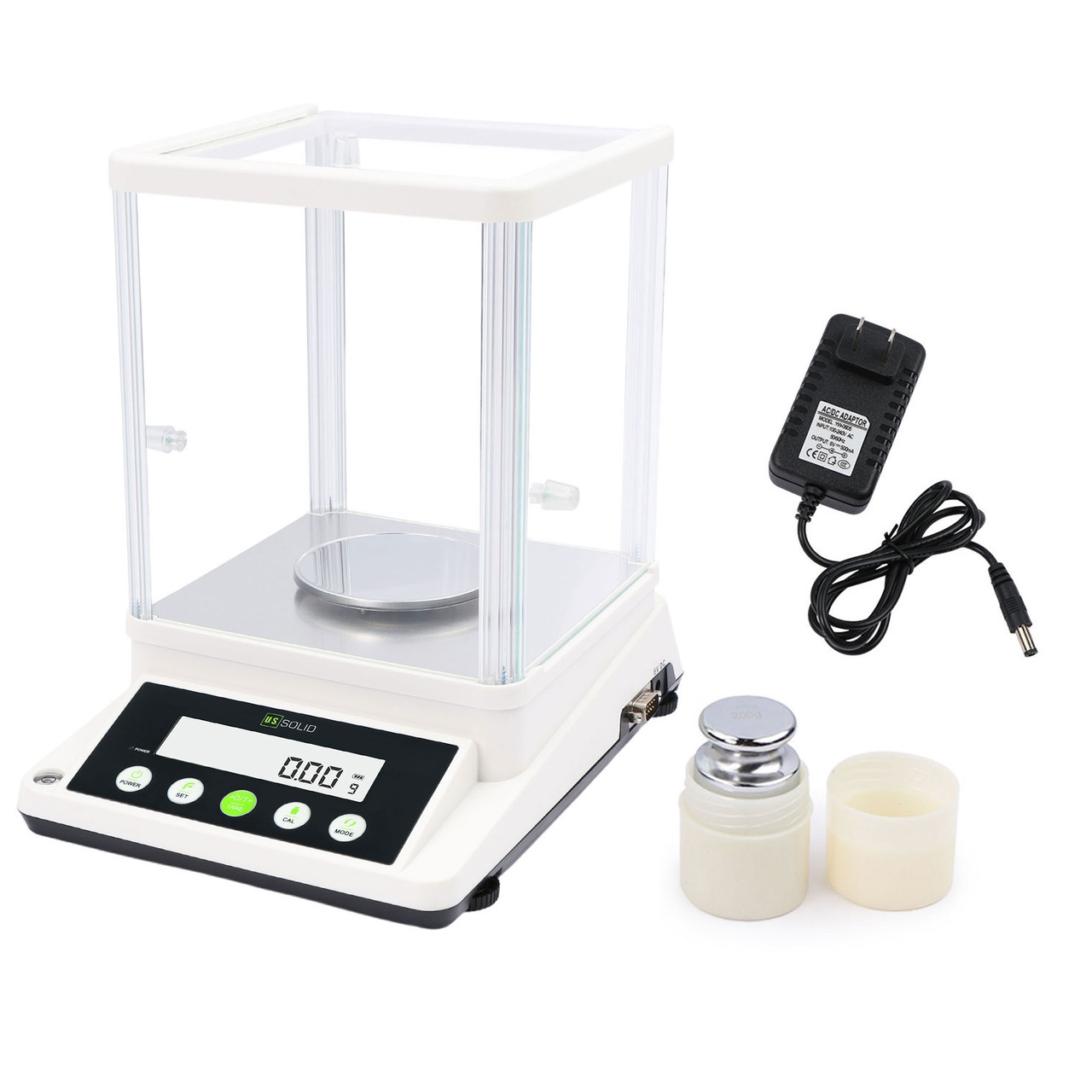 U.S. Solid Digital Analytical Balance 310g x 0.001g/1mg Electronic Lab  Precision Scale with 2 LCD Screens, 4 Units Available, RS232 Interface 