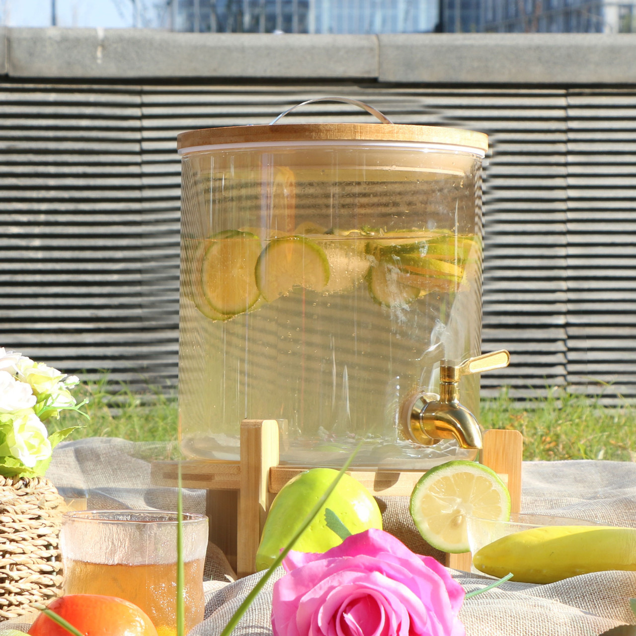 Clear Plastic Divided Drink Dispenser