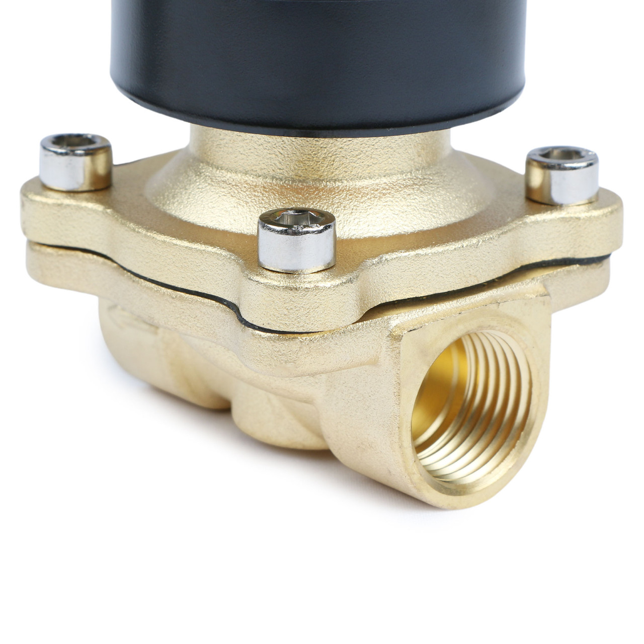 1/2” Smart Solenoid Valve - WiFi APP-Controlled Brass Solenoid Valve, 110V  AC, Viton Seal