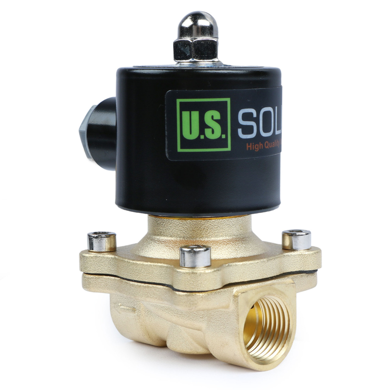 1/2” Smart Solenoid Valve - WiFi APP-Controlled Brass Solenoid Valve, 110V  AC, Viton Seal