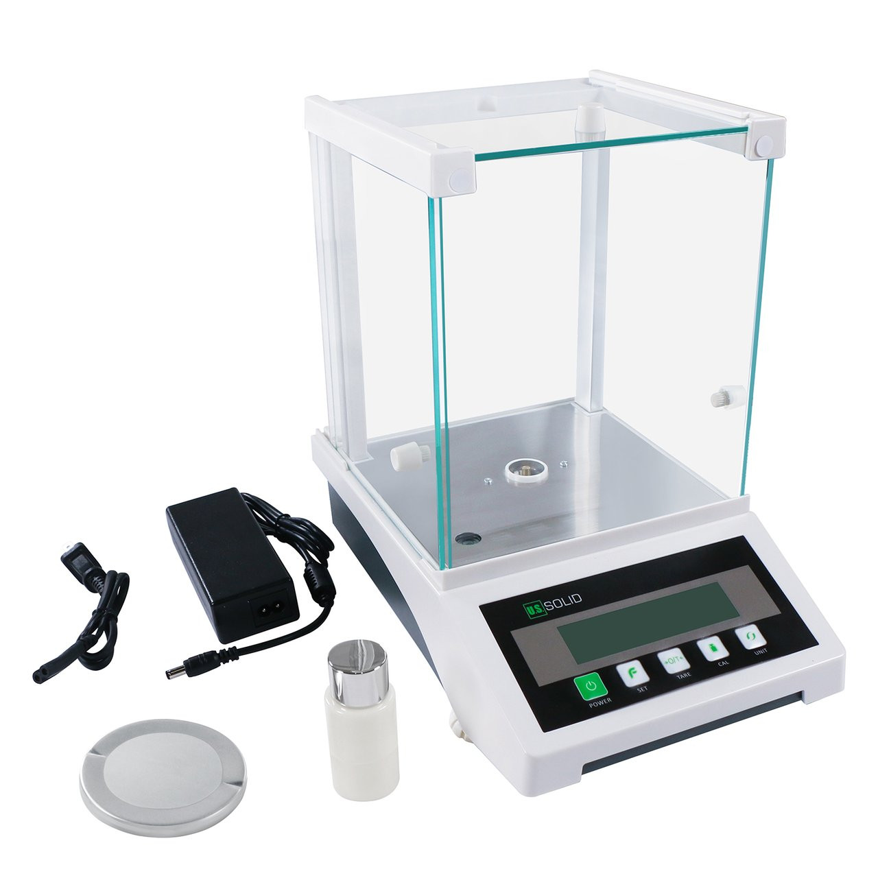 U.S. Solid Analytical Balance 200 x 0.001 g 1mg Precision Scale RS232  Interface
