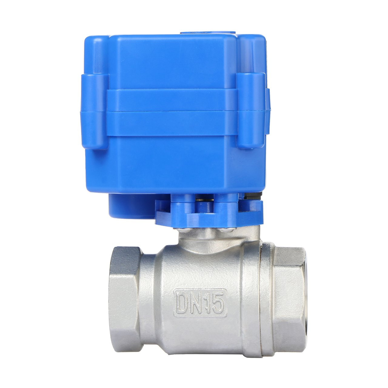 U.S. Solid Motorized Ball Valve- 1/2” Stainless Steel Electrical Ball Valve  with Full Port, 9-24 V AC/DC, 2 Wire Auto Return