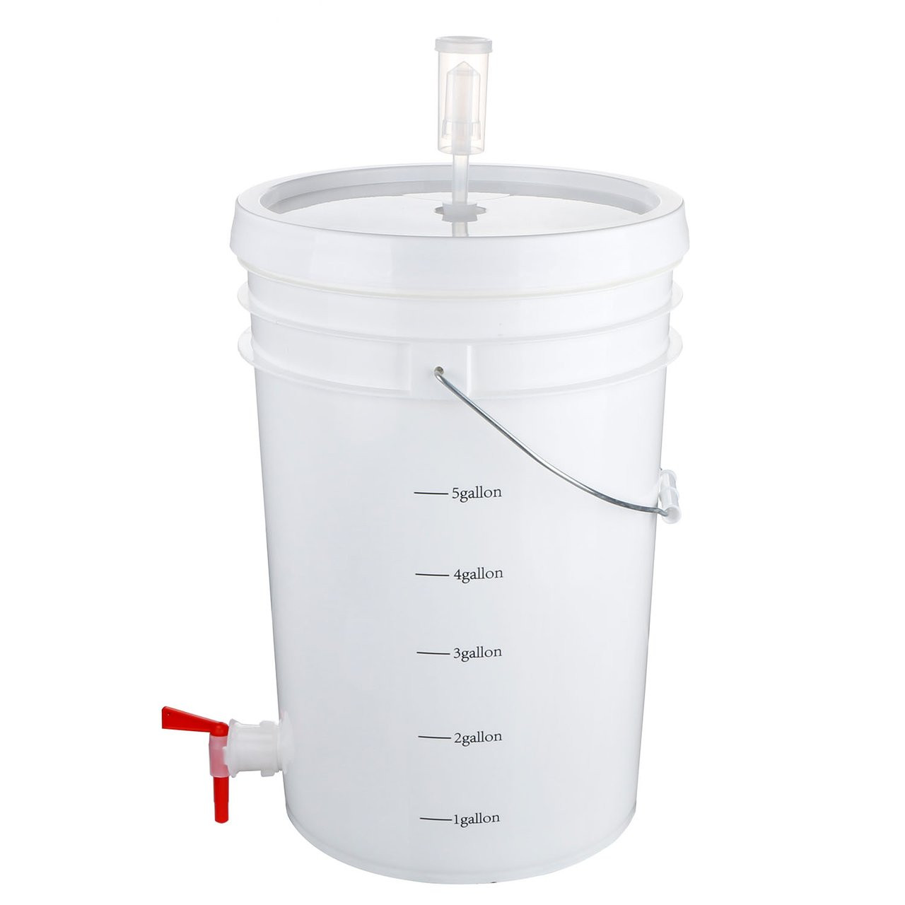 7.9 Gallon Bucket Fermenter Kit | Food Grade Plastic Fermenter | Wine Kit  Fermenter | Includes Lid, Spigot, Airlock