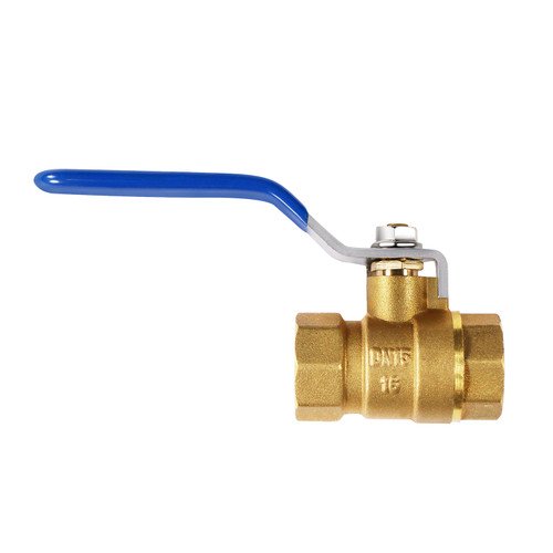 U.S. Solid Ball Valve - 1/2" Brass Water Valve with Female Threaded