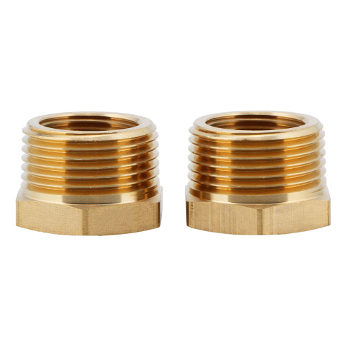 Regency Brass Hex Bushing with 3/8 Male NPT and 1/4 Female NPT  Connections for Hose Reels