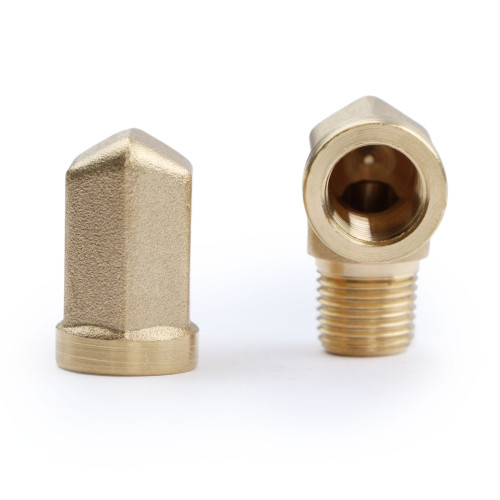 U.S. Solid 2pcs 90 Degree Barstock Street Elbow Brass Pipe Fitting 1/8" NPT Male Pipe to 1/8" NPT Female