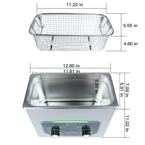 Mini Ultrasonic Cleaner with Stainless Steel Tank - 0.6 Liters – Sper  Scientific Direct