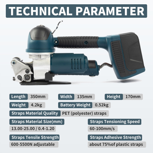 Electric Strapping Machine - Battery Powered and LCD Screen for PET Strapping