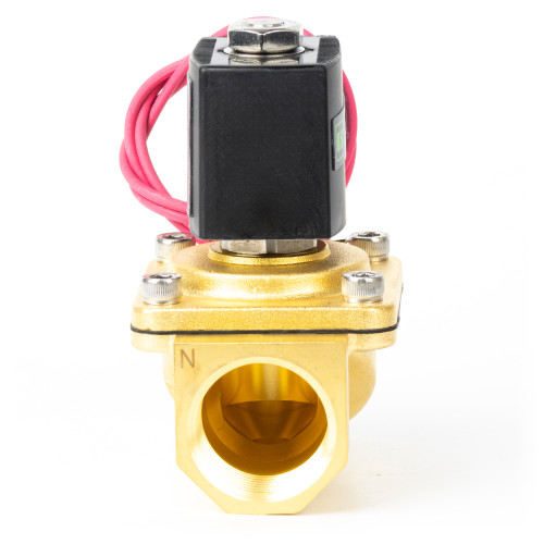 1" Solenoid Valve - Brass 12V DC Normally Closed with Viton Seal