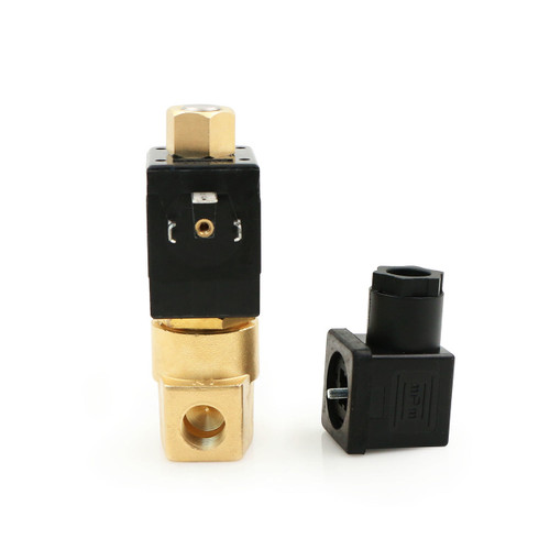 U.S. Solid Electric Solenoid Valve- 1/4" 12V DC Solenoid Valve Brass Body Normally Open, NBR SEAL