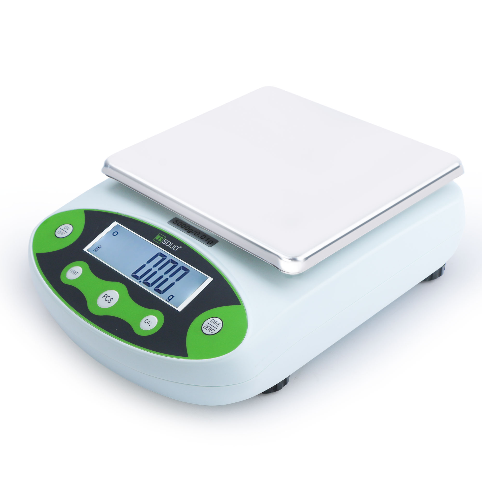 U.S. Solid Precision Lab Scale 5000g x 0.01g Analytical Balance USB RS232 Interface, 19 Measurement Units