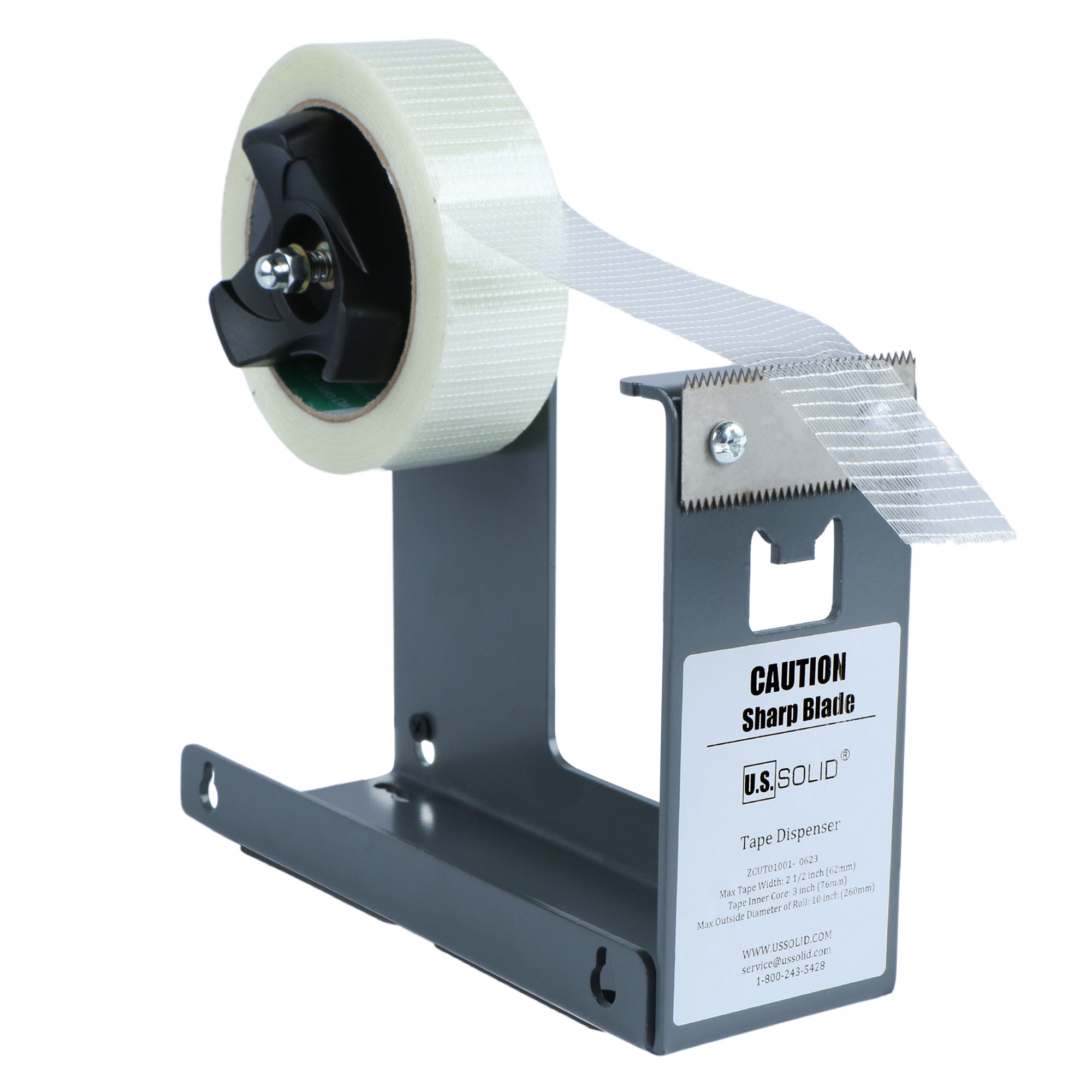 Tape Dispensers, Holds One Roll 2 Wide, Stainless Steel, Replaceable  Serrated Blade, WW-UT962