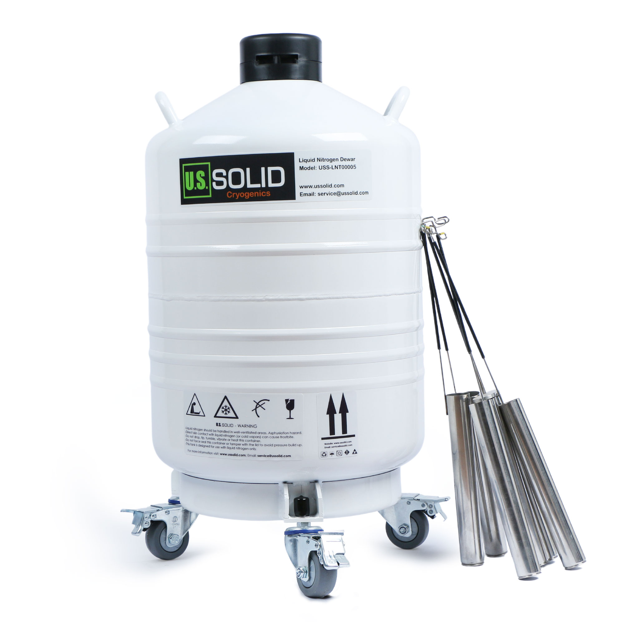 INPANOLS 3L Liquid Nitrogen Dewar, Cryogenic Nitrogen Container Tank with 3  Canisters & Carry Bag