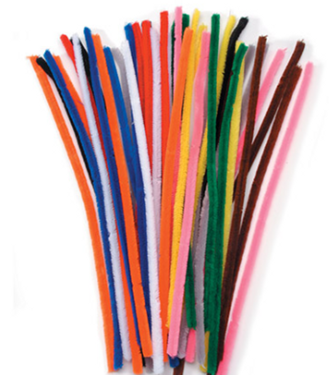 Photograph Blue Green Purple Orange Pink Yellow Pipe Cleaners