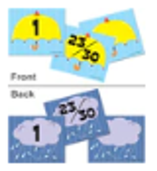 Mini Cut Outs and Calendar Days