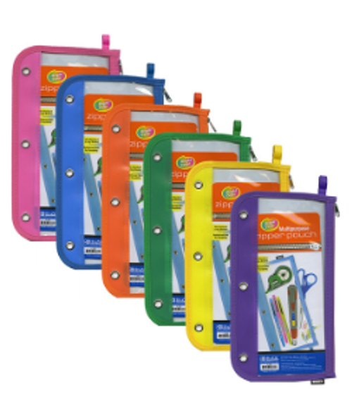 3 Ring Clear Pencil Pouch