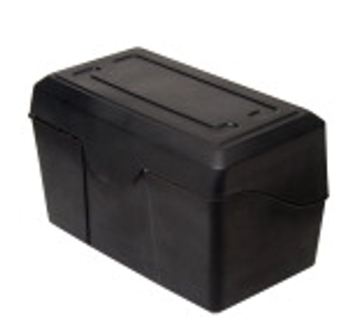 Black index card box
