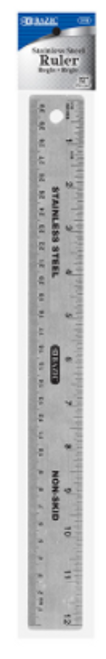 Stainless steel Ruler w/ Nonskid back