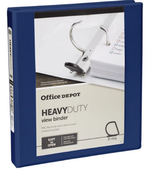 Office Depot 1.5" D-ring Binder onetouch