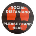 Social Distancing 12â€ Self Adhesive Floor Stickers 10/PK