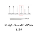 Carbide Burs. FG-1156 Short Shank Straight Round End Plain. 10 pcs.