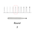 Carbide Burs. FG-3 Round. 10 pcs.