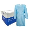 Premium Disposable Blue Isolation Gowns, 10/Pack